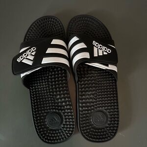 adidas Adissage Men's Slides - Core Black /Cloud White /Core Black, US 12
